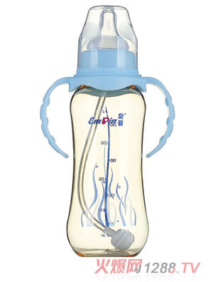 皇嬰PPSU標口圓弧自動奶瓶270ml藍色
