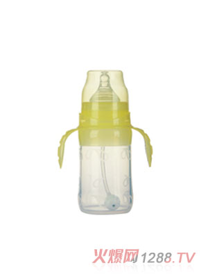 哈尼小熊寬口葫蘆形雙耳PP奶瓶