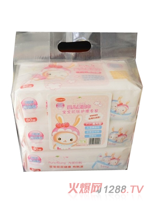 海之萱嬰兒濕巾80片打包裝