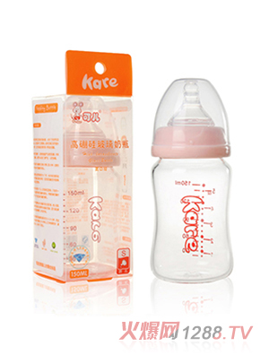 可兒KR-1085標(biāo)口高硼硅玻璃奶瓶120ml