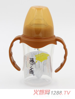 博士小帽PP有柄自然親子寬口自動(dòng)奶瓶180ml橙色
