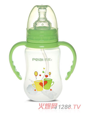 培愛(ài)標(biāo)準(zhǔn)口徑PP葫蘆帶柄自動(dòng)奶瓶120ml
