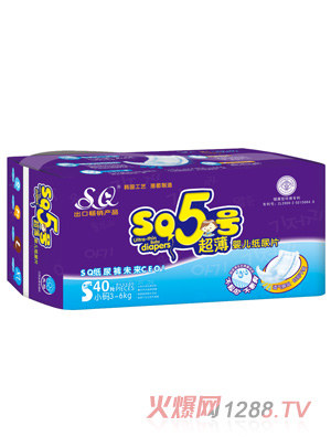 SQ5號(hào)超薄嬰兒紙尿片S碼40片
