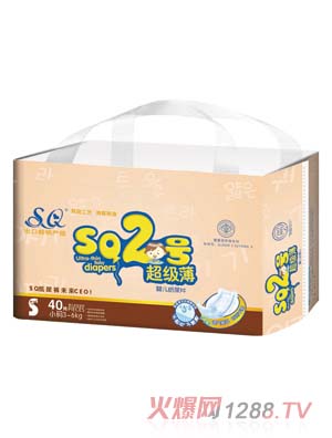 SQ2號(hào)超級(jí)薄嬰兒紙尿片S碼40片