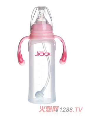 佳愛自動標口硅膠奶瓶240ML