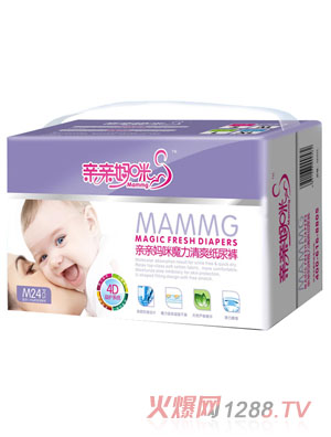 親親媽咪魔力清爽中包裝紙尿褲M24片