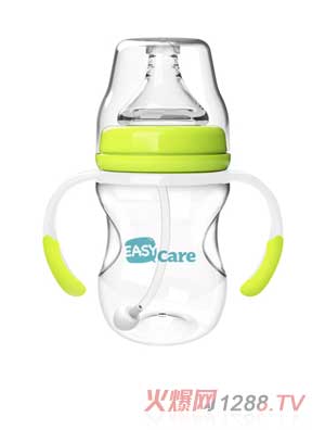 伊斯卡爾160mlPP自動寬口徑奶瓶（綠）