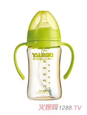 優(yōu)樂寶PPSU寬口徑有柄自動奶瓶240ML(Y)