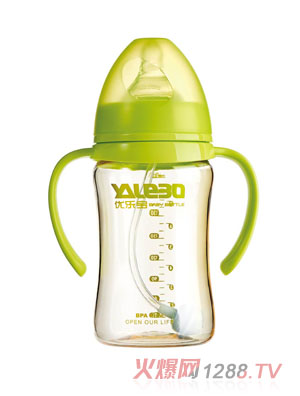 優(yōu)樂寶PPSU寬口徑有柄自動奶瓶300ML(Y)