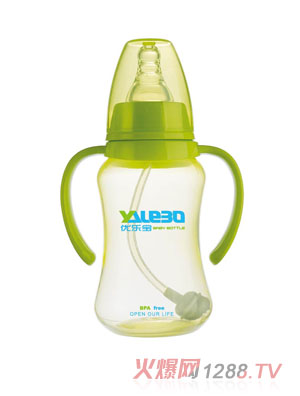 優(yōu)樂寶PP抗菌標(biāo)準(zhǔn)口徑有柄自動奶瓶210ML(M)