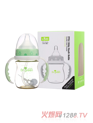 格林博士PPSU寬口奶瓶150ML綠色