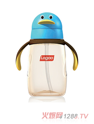 Logao（樂高）PPSU企鵝吸管水杯
