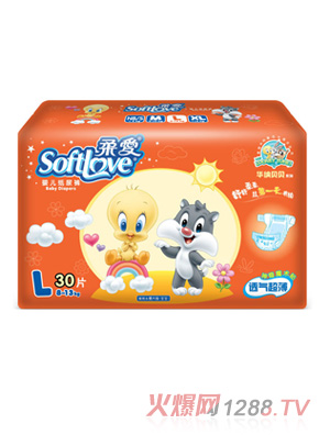 柔愛(ài)華納貝貝超薄紙尿褲L碼30片