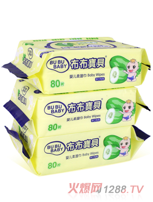 布布寶貝A嬰兒高級(jí)版手口(無蓋)柔濕巾 80抽3包