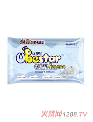 優(yōu)貝星金裝防護(hù)系列紙尿褲L碼 (試用裝)