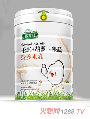 茵育佳玉米胡蘿卜果蔬營(yíng)養(yǎng)米乳
