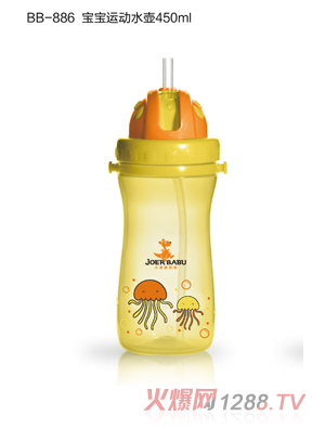 小袋鼠巴布寶寶運(yùn)動水壺450ml黃色