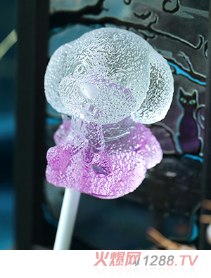 米唐たき動(dòng)物派對(duì)棒棒糖-小狗漸變紫色