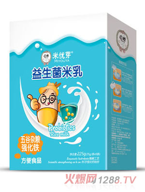 米優(yōu)芽益生菌米乳-五谷雜糧強(qiáng)化鐵盒裝