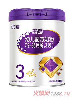 圣元優(yōu)強(qiáng)蜜蓓幼兒配方奶粉（12-36月齡，3段）800g