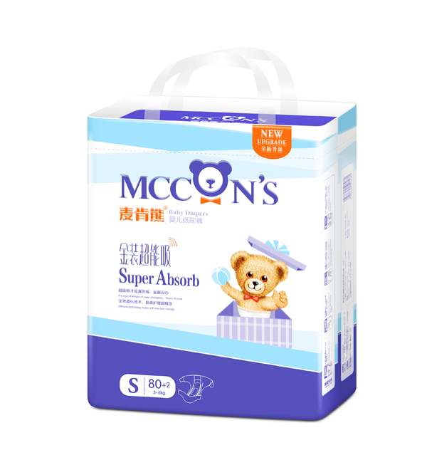 麥肯熊金裝超能吸大包尿褲S